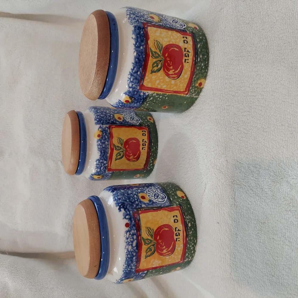 Vibrant Blue & Green Food Snack Storage Containers Kitchen Or Pantry Set Of 3